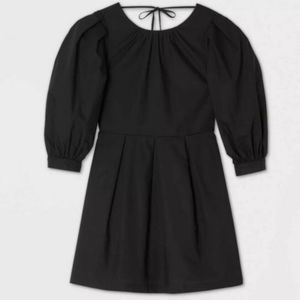 Who What Wear Puff Sleeve Dress Small Blac…